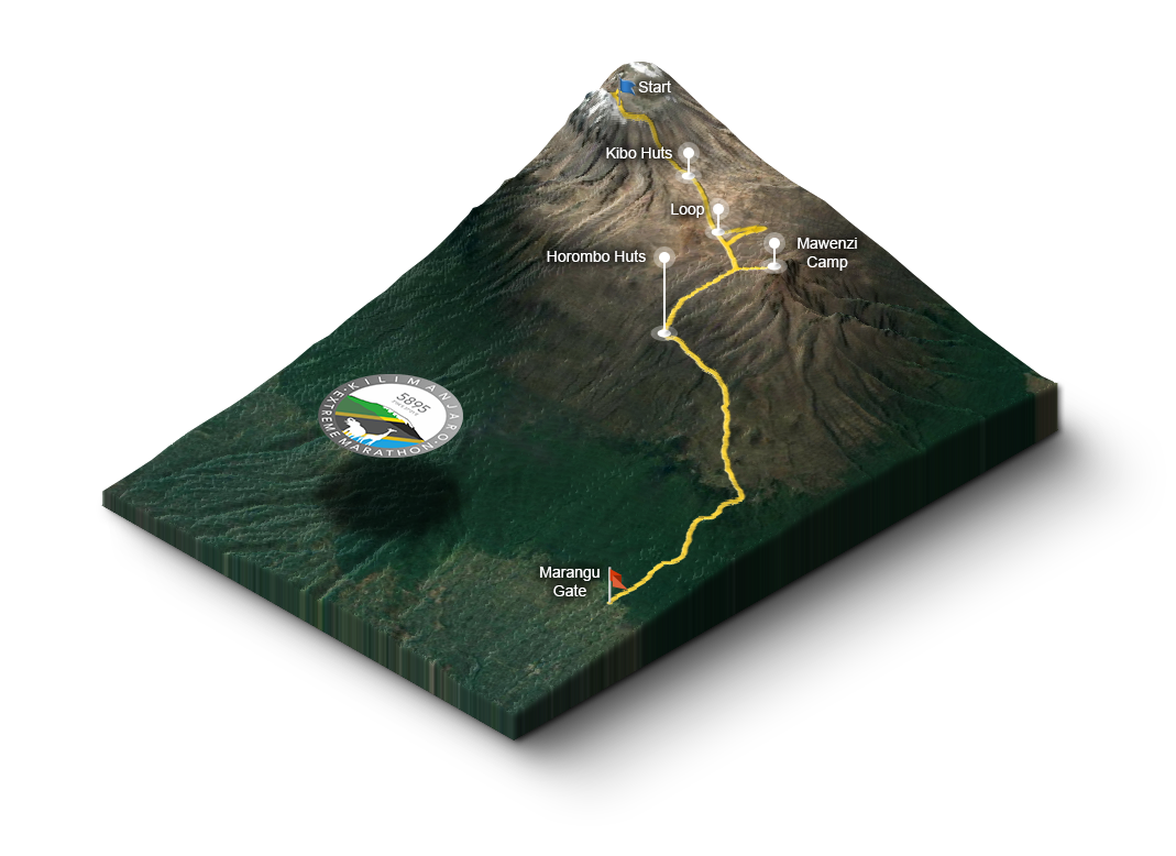 kilithon kilimanjaro extreme marathon route